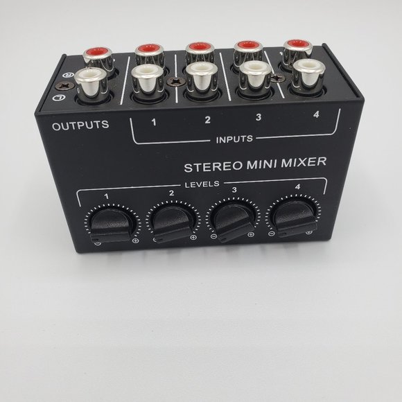 BNIB Mini Stereo RCA 4 channel passive audio mixer CX400 - Picture 4 of 9